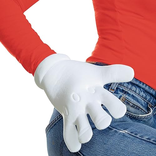 Vista 4 de Disguise Kit de disfraz de Mario, accesorios oficiales de Nintendo Super Mario para Halloween, incluyendo sombrero con bigote y guantes