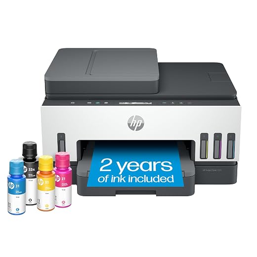 HP Smart Tank 7301 Wireless All-in-One Cartridge-Free Ink Tank Printer, up to 2 Years of Ink Included, Mobile Print, Scan, Copy