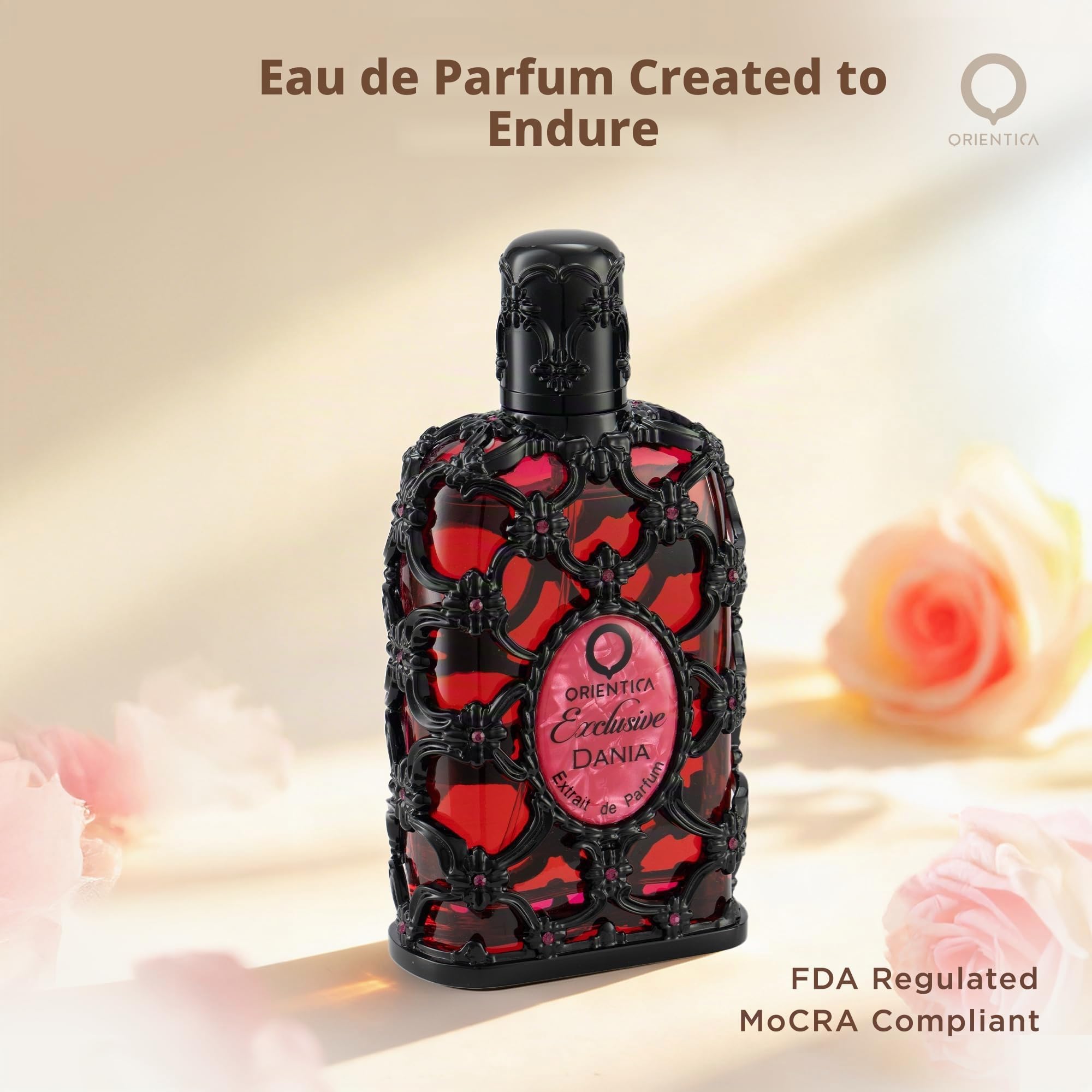 Orientica Luxury Collection Dania Extrait de Parfum da 80 ml, profumo di lusso da donna, profumo fruttato floreale e legnoso, profumo spray di nicchia di alta qualità, regalo ideale