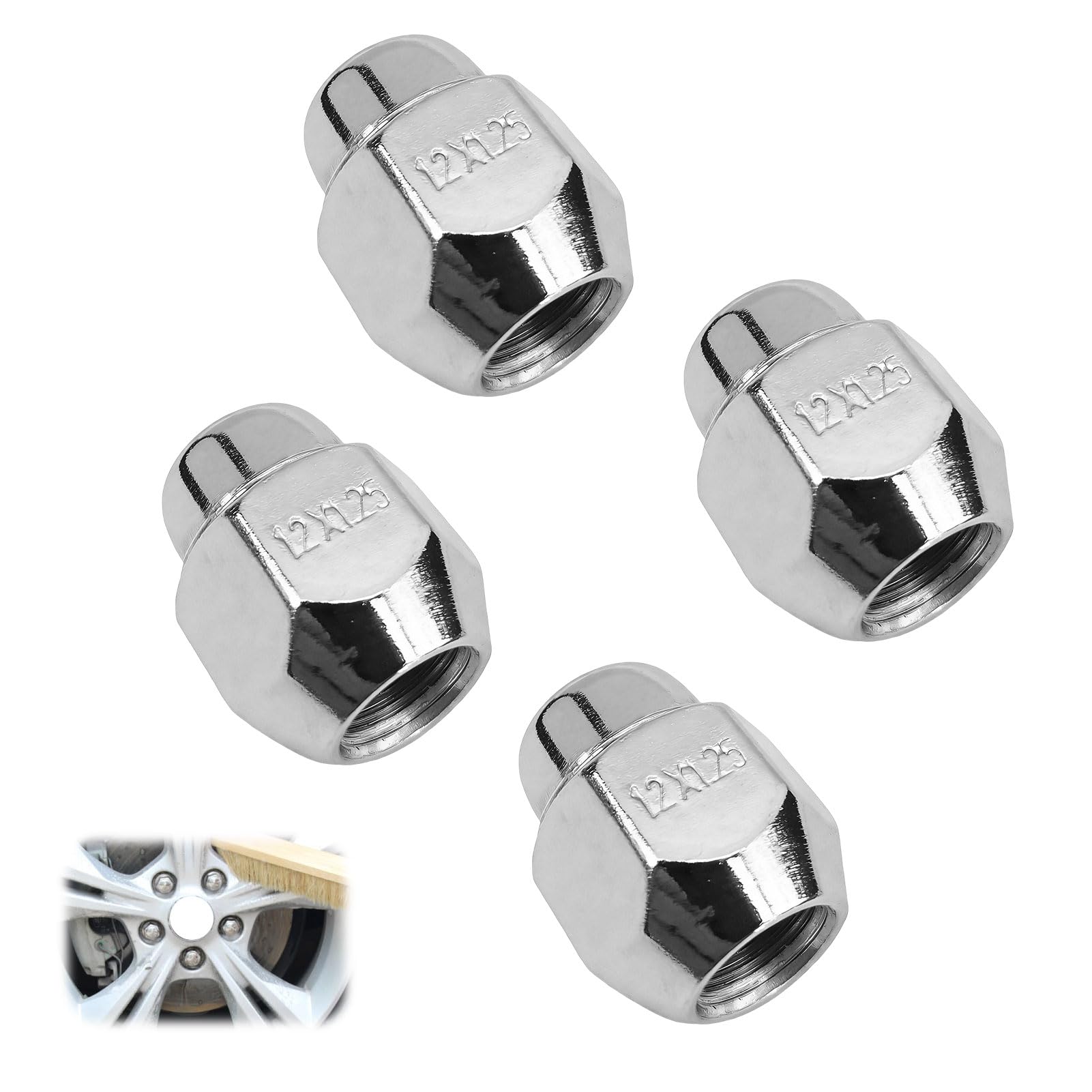 4PCS Wheel Nuts for NISSAN Models,21mm M12X1.25 Alloy Wheel Lug Nuts for NISSAN Q60 G Q70 M Series X-Trail Infiniti ESQ Loulan Teana March Sylphy Sunny Livina Sylphy Tiida Yida