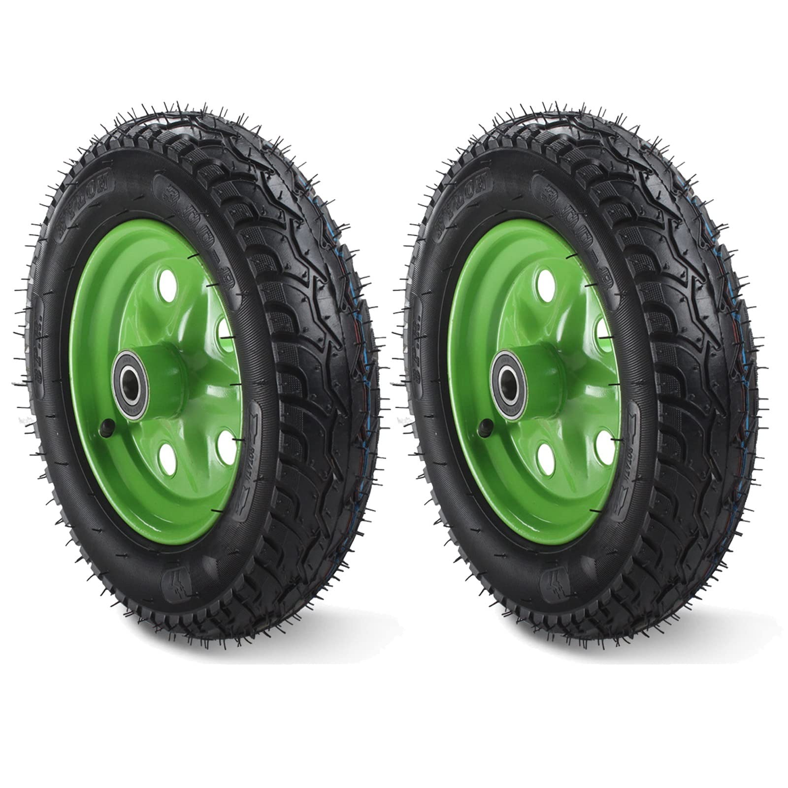 LIGUOYI 2 Pcs Ruedas De Goma Neumáticas Piezas De Repuesto para Carretilla De Obra 3.00-8 Ø 35 × 8cm Antideslizante, Resistente Al Desgaste, Fácil De Instalar con Accesorios - Ruedas para Granjas