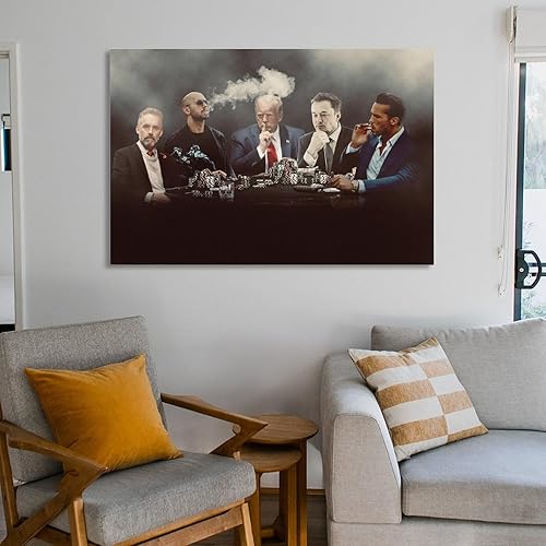 Miniatura 6 de Khglxm Póster motivacional de Andrew Tate Donald Elon Musk, póster de The Big Men, pinturas artísticas en lienzo, decoración de pared, decoración