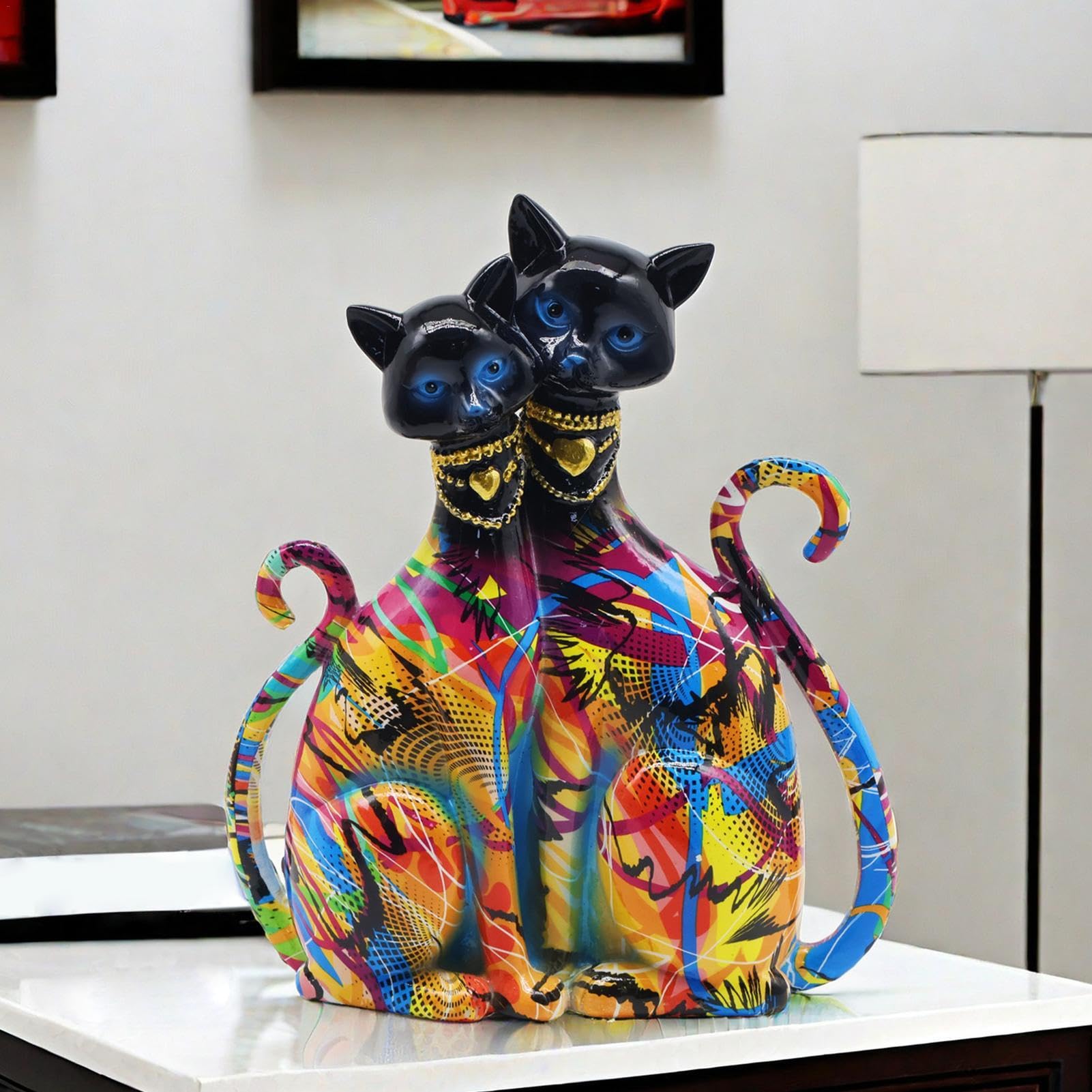 BRITTO カラフルな猫の置物