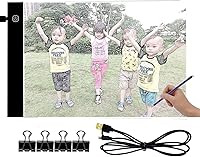 Vista 8 de Almohadilla de trazado A4, tablero de luz LED, cajas de luz para artistas, portátil, ultrafino, ajustable, USB, para dibujo, bocetos, animación