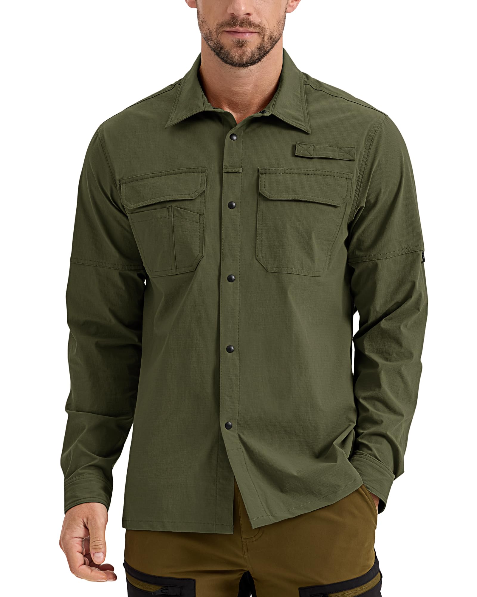 Hemd Herren Safari UPF50+ UV Schutz Langarm Hemd Funktionshemd
