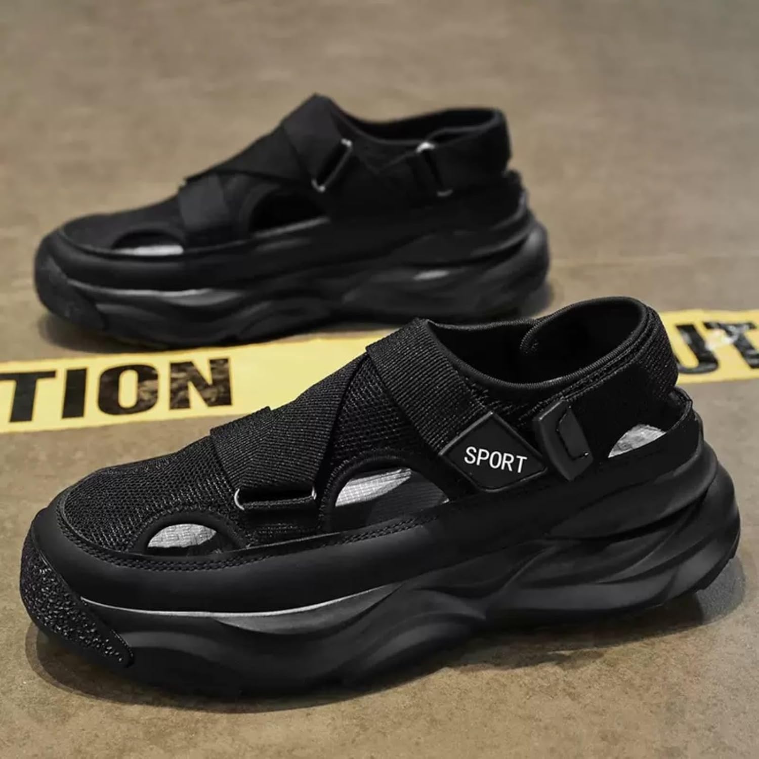 Womens Mens Hiking Chunky Sandals Summer Breathable Closed Toe Anti-Slip Lightweight Beach Water Sandal