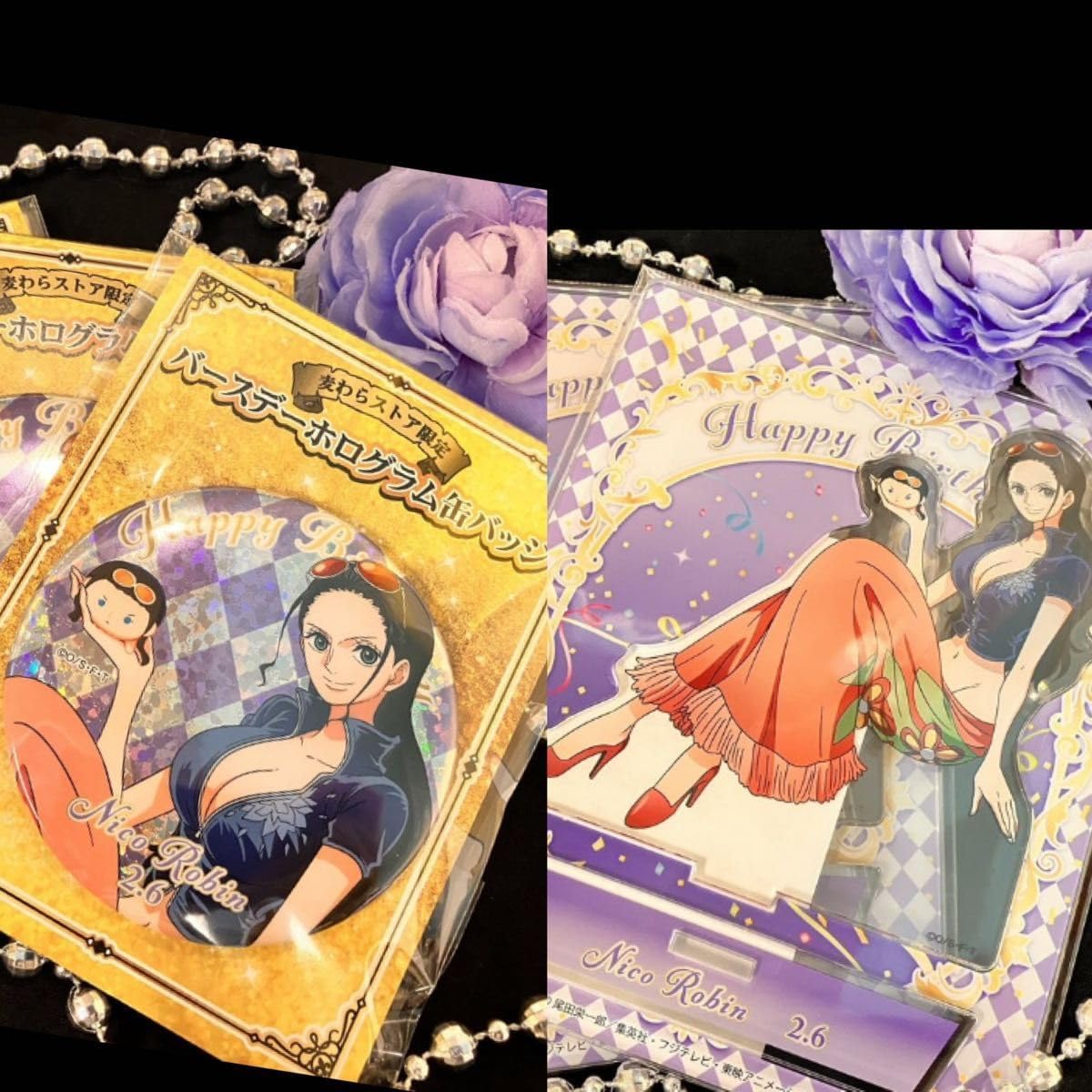 ワンピース ナミ ロビン バースデーブロマイド 初回限定ピンズ付き