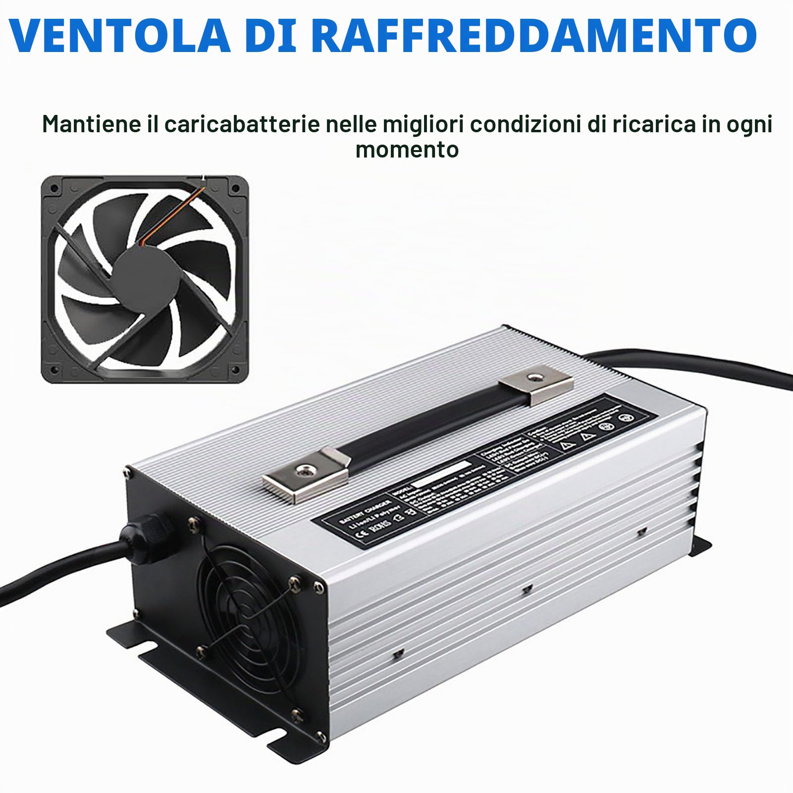 24v (50a/40a/30a/25a/18a/15a/12a) Caricatore della Batteria per Caricabatterie A Piombo-Acido A 24 V, con La Tensione di Ricarica A LED A LED A Spina Anderson.(Size:24V/15a,Color:50A)