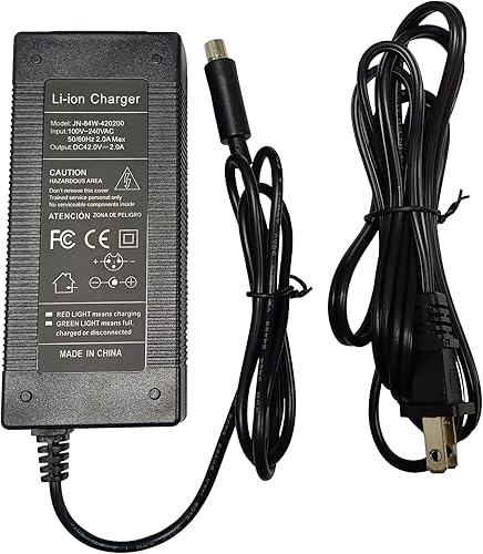 Yovital GELEISEN TT-S1 TT-S3 TT-S6 TT-S7 42V 2A adaptador de cargador para reemplazo de bicicleta eléctrica de 36V