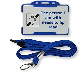 Hearing Impaired - Hearing Impairment - Lip Read - Deaf - Hidden Disability ID Card - Lanyard - Disability Awareness