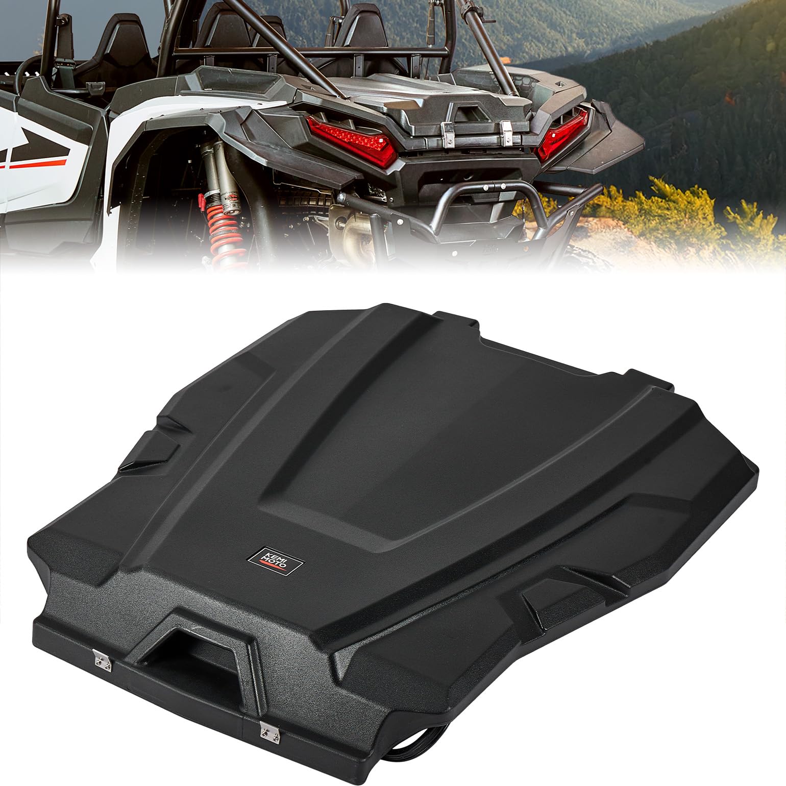KEMIMOTO Caja de cajuela XP 1000 2024/2025+ compatible con Polaris RZR XP 1000/4 1000 2024/2025+ material de polipropileno
