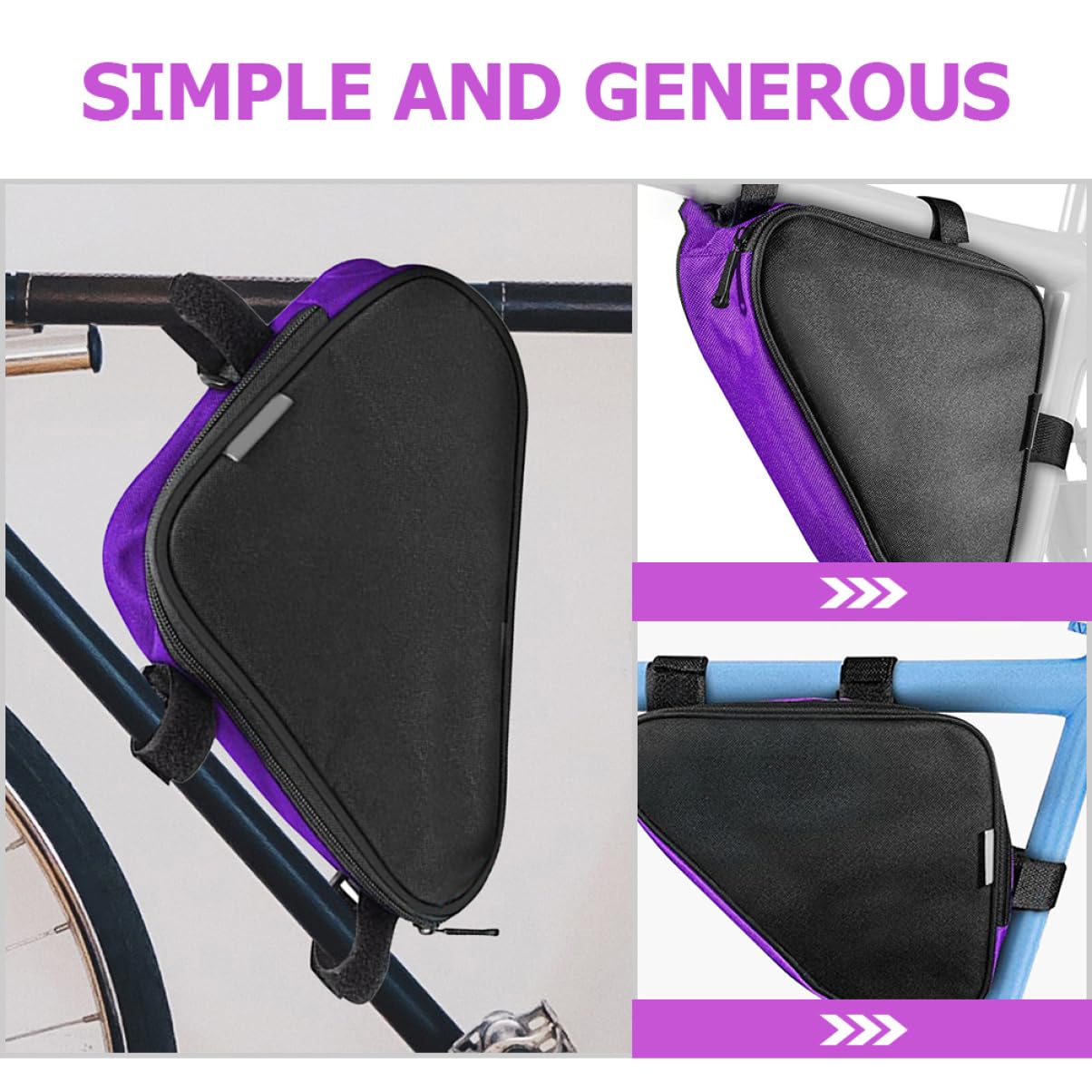 Abaodam 3 Piezas Bolsa De Ciclismo Impermeable Bolso Delantero Bolsa De Bicicleta De Tubo Superior Frente s De Bicicleta para Bicicletas Telefónica De Ciclismo Poliéster