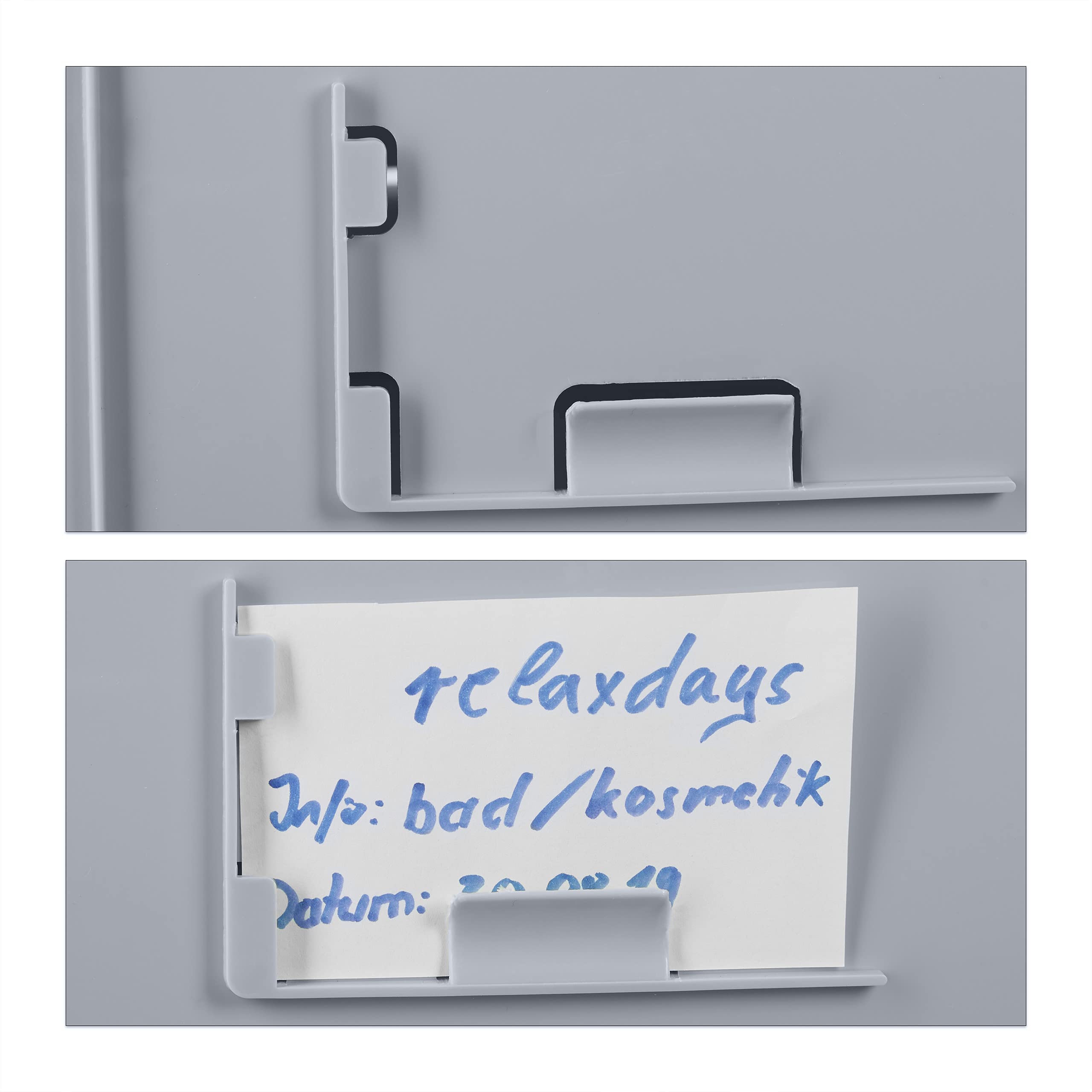 Relaxdays Cassetta Pieghevole, Stabile, da Lavoro, Plastica Resistente, 60L, HLP 32,5x58,5x39,5cm, Grigio