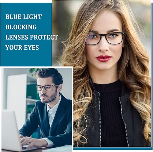Miniatura 7 de ZONLON Paquete de 6 lentes de lectura para mujeres y hombres anteojos con bisagra de resorte bloqueo de luz azul para lectores de computadora