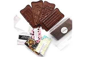 50 Pack Chocolate Candy Bar Mold Silicone with Clear Wrappers