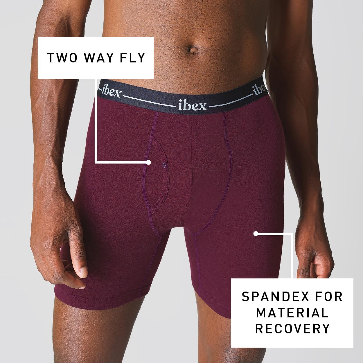 IBEX Men’s Merino Wool Boxer Briefs | Moisture-Wicking, Breathable, Odor-Resistant Underwear for Daily Comfort & Travel - Image 4