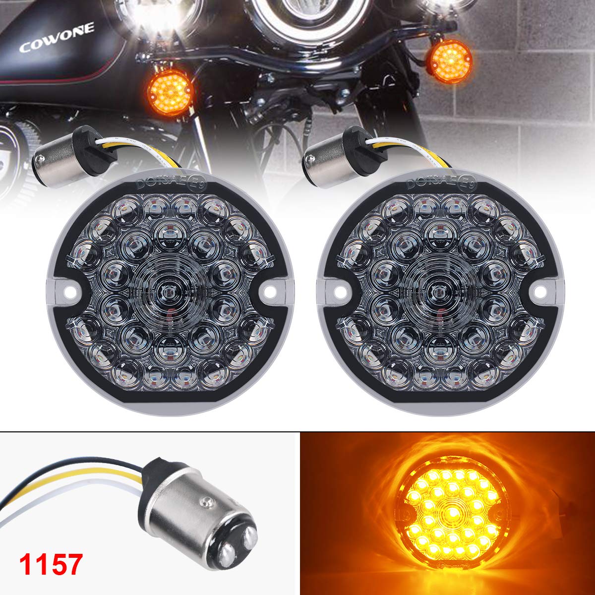 Buy COWONE 3 1/4 Inch Led Turn Signals Front 1157 Turn Signal LED