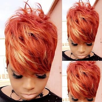 Short Wavy Hairstyles for Women Short Synthetic Pixie Cut Wigs for Black/White Women Short Haircuts Wig X8740jin