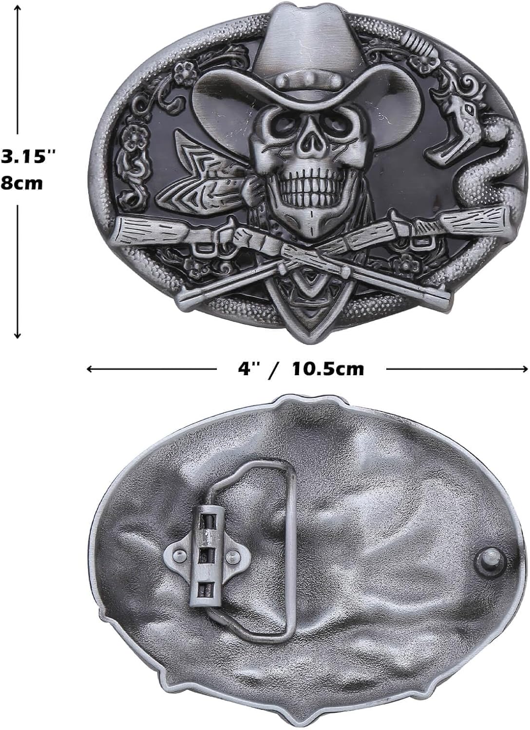 Western Belt Buckle for Men Women Vintage Cowboy Cowgirl Texas Rodeo Poker Belt Buckles - Image 3