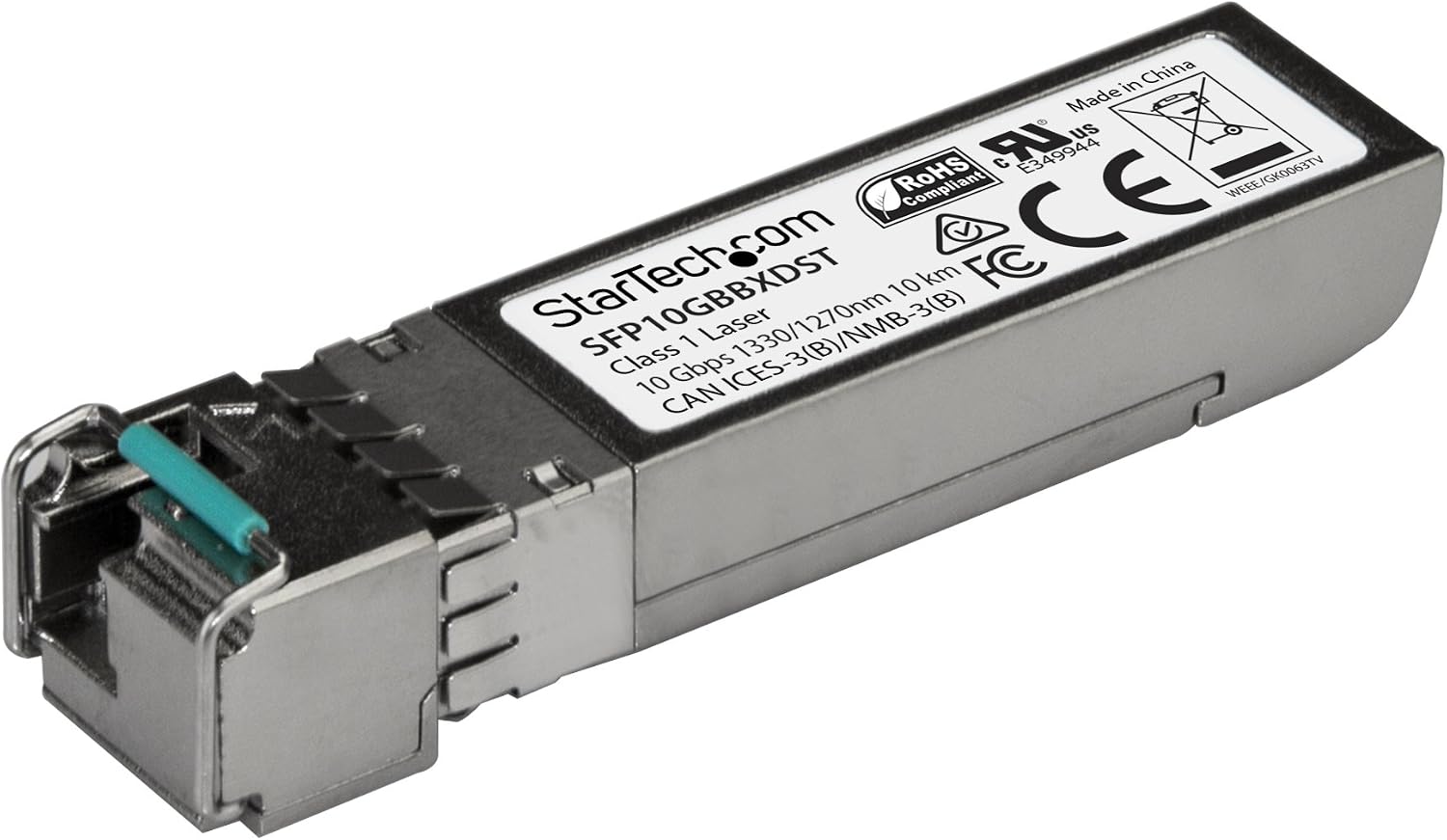 StarTech.com MSA Uncoded SFP+ Module - 10GBASE-BX - 10 Gigabit Ethernet BiDi Fiber Single Strand SFP+ - LC 10km (SFP-10GB-BX-D-STA-ST)