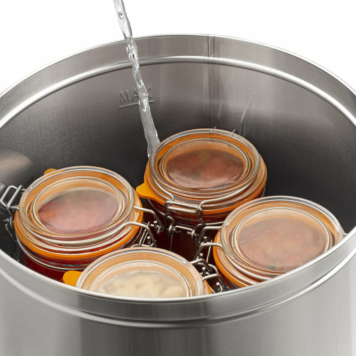 H.Koenig Stérilisateur Multifonction LEGI25, Stérilisateur de Bocaux et Préparation de Recettes chaudes, 25L, 30-110°C, Minuterie jusqu’à 120min, Acier Inoxydable, 2500W