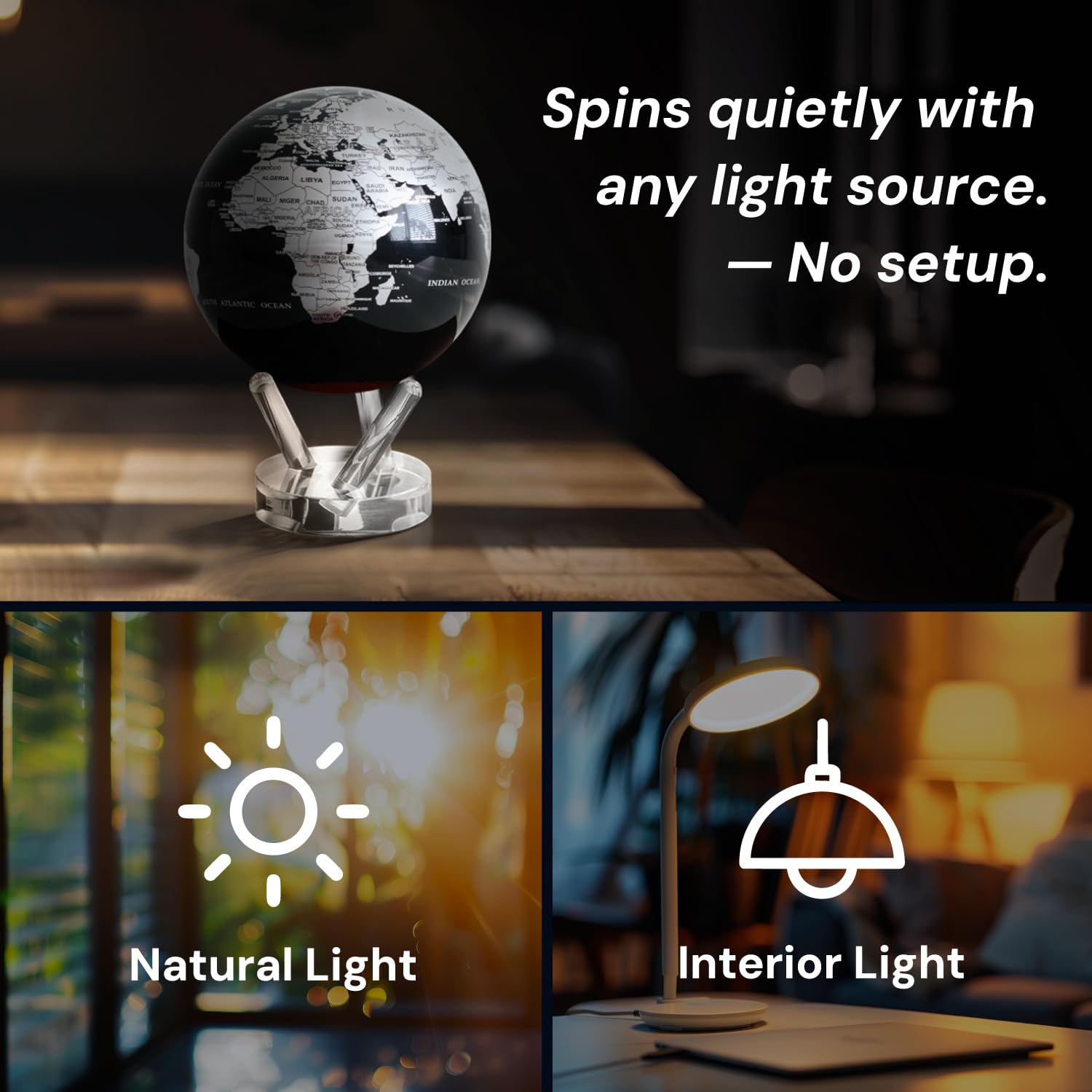 Amazon.co.jp: 光で回る地球儀 ムーバグローブ MOVA Globe 8.5インチ