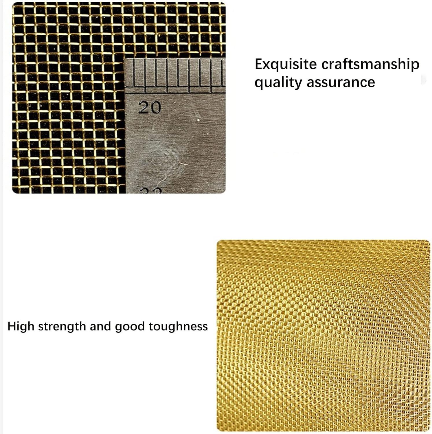 HSF Rete metallica fine, tessuto in rete metallica di rame for protezione dalle radiazioni, rete in rame for schermatura del segnale elettromagnetico rolka z siatki drucianej ( Color : Brass 120mesh ,