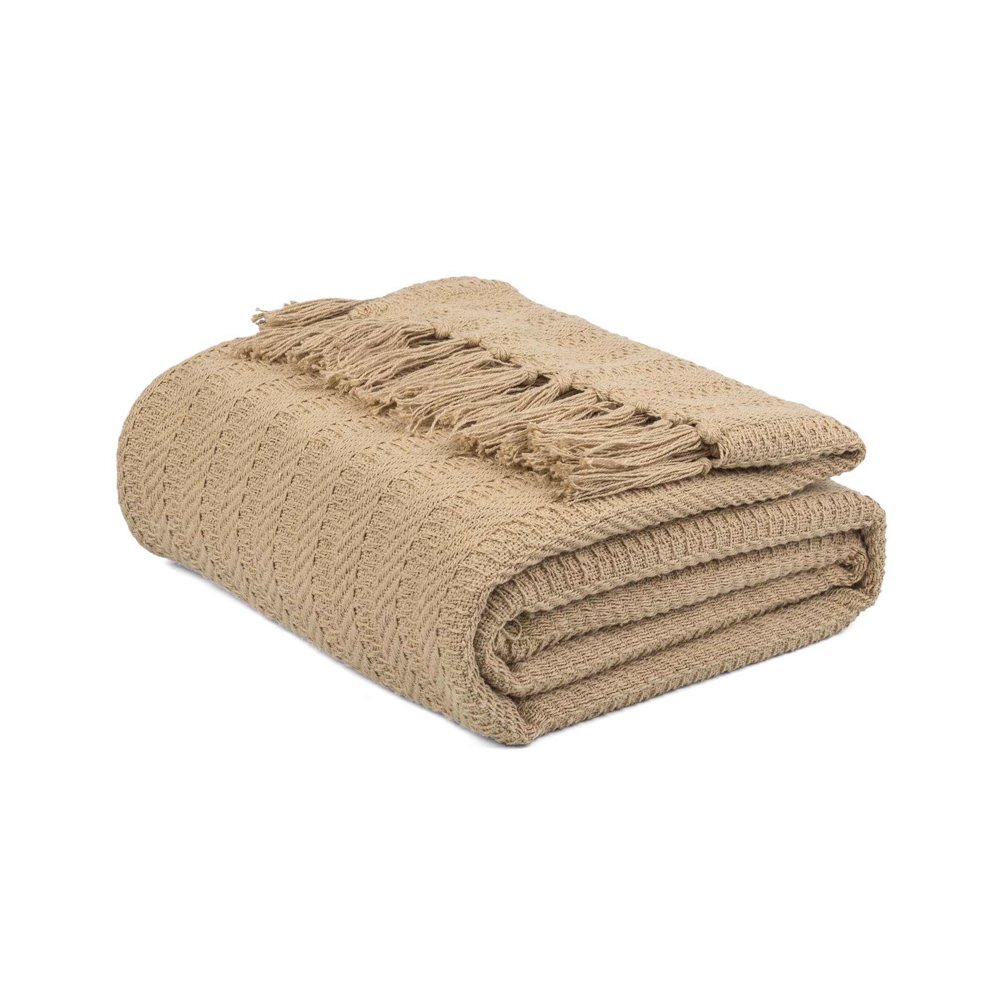 Nevni Throws for Sofas Armchair Cover Blanket For Sofa for bed,Couch Single Throw, 127 x 152 cm - Mocha