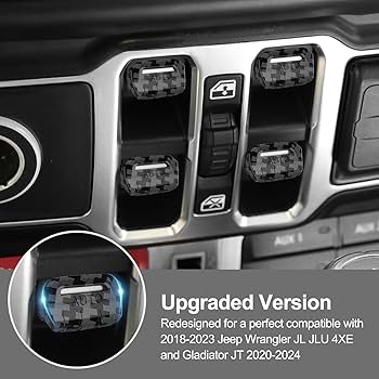 JEEP JKラングラー 2011〜2017用 ナビ・スイッチカバー カーボン風 crystal-netshop_usdm-8338-3123