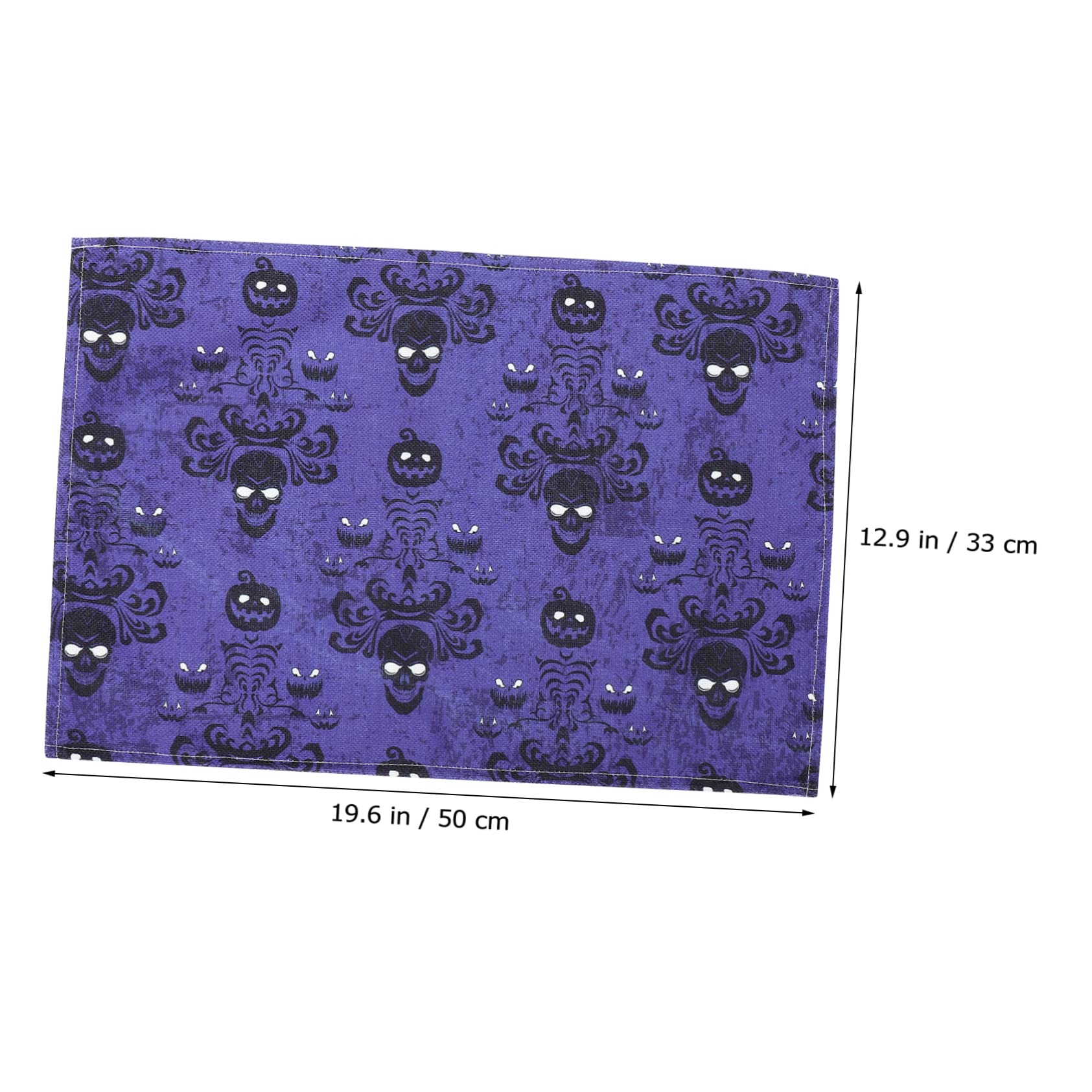 Amosfun 16 Pz Tovaglietta Tovagliette Di Halloween Decorazione Della Tavola Da Pranzo Tampone Isolante Bandiere Da Tavolo Di Halloween Decorazioni Da Pranzo Lino Di Cotone Viola,porpora