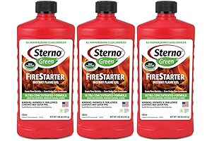 FireStarter Instant Flame Gel, All-Weather Indoor and Outdoor Use, 16 oz, 3 Pack