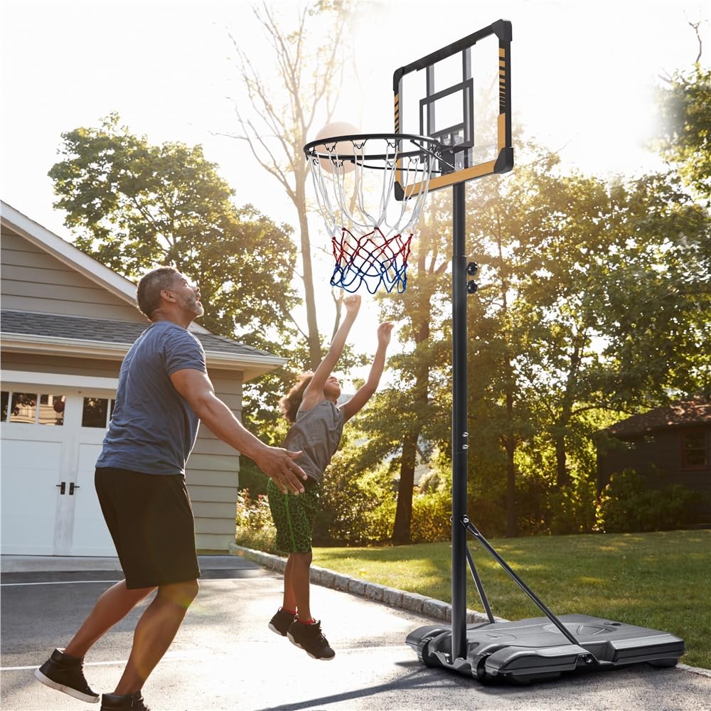 Yaheetech Panier de Basket Portable Réglable en Hauteur Panier de Basket Extérieur/Intérieur pour Moins de 10 Ans