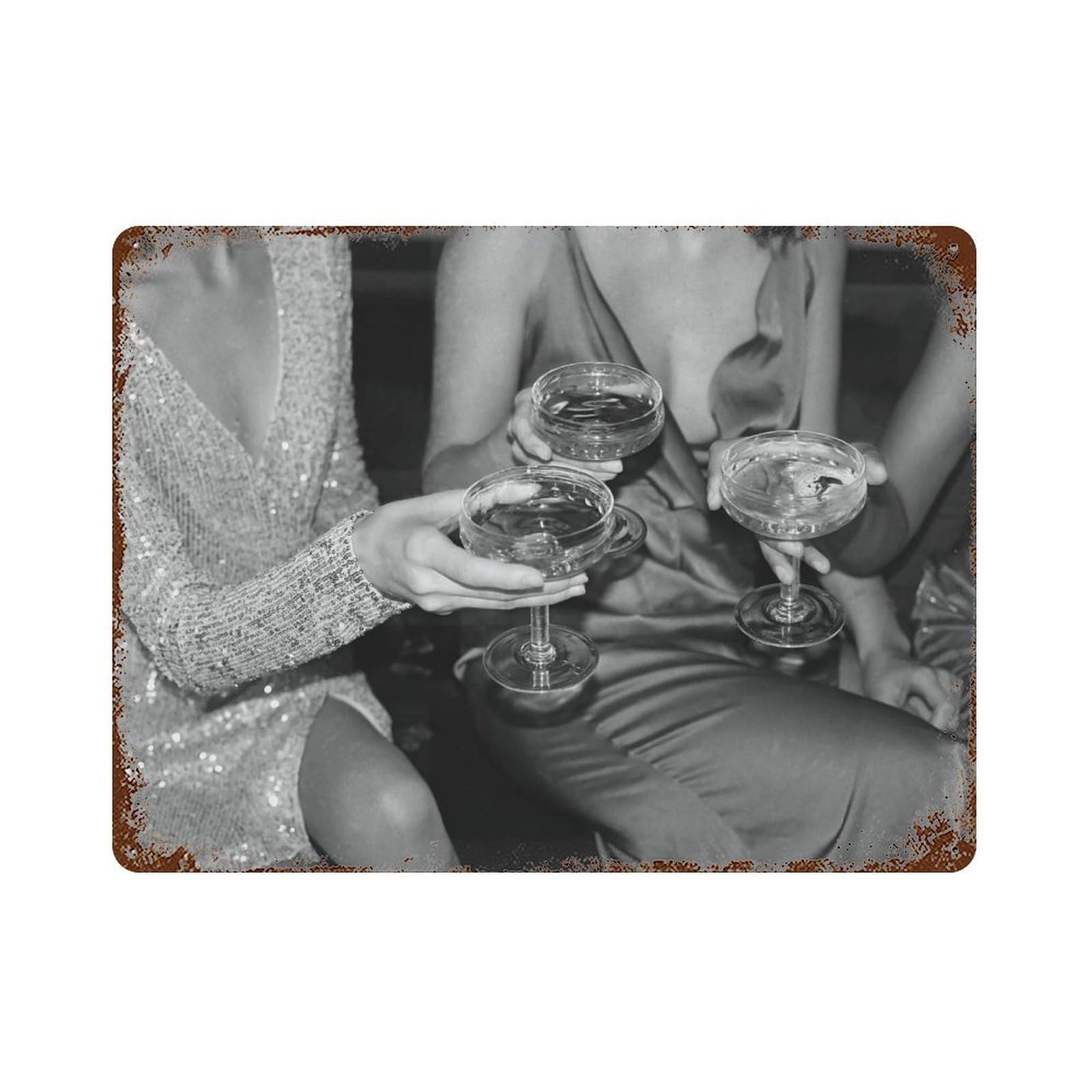 xiaoxiaoshen Cocktail Art Print Wall Decor Art Metal Tin Poster Modern Home Decor Art Home Bar Shop Decorations Vintage Sign 30x40cm