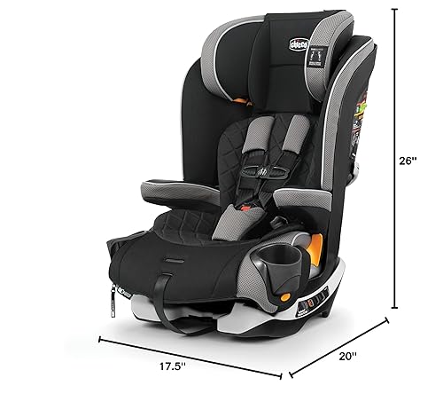 Miniatura 10 de Chicco MyFit Arnés con cremallera  asiento elevador de automóvil granito gris Granite, Nightfall