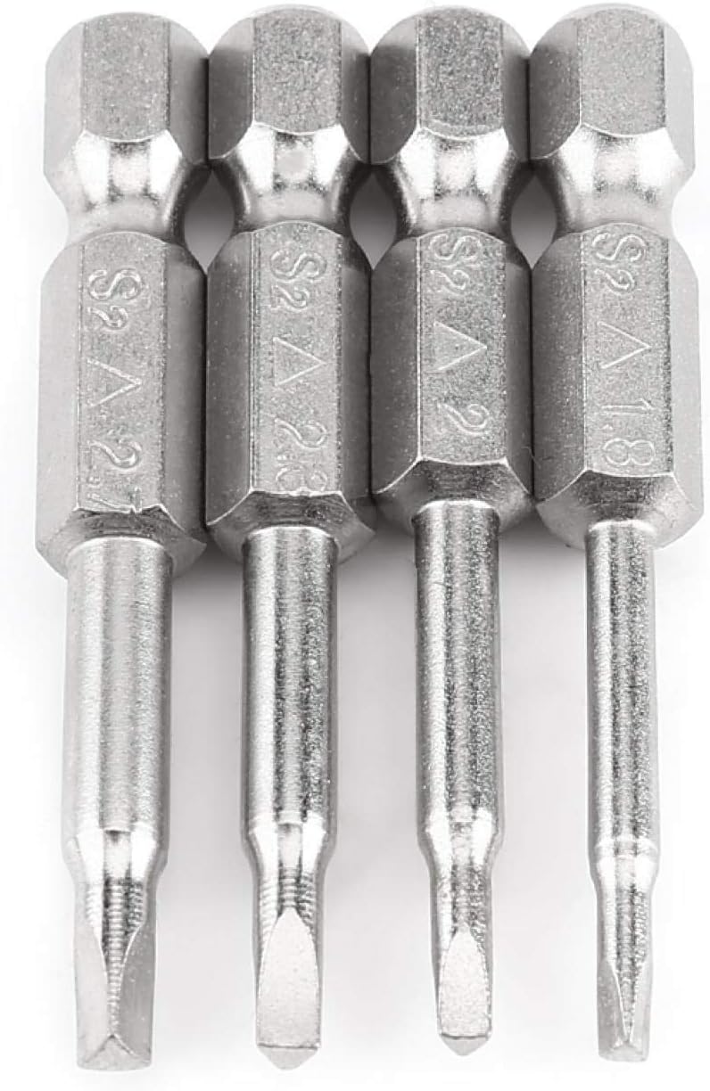 50mm Magnetic Full Triangle Screwdriver Bits Set, 4pcs 1/4'' TA1.8/2.0/2.3/2.7 Hex Shank Triangle Driver Set