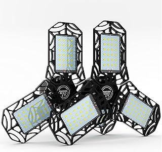 LED Garage Lights 60W-2 Packs LED Garage Lighting 6000LM E26/27 - Deformable LED Shop Light - Garage Ceiling Light, LED Light Bulbs, LED Work Lights, LED High Bay Light for Basement, Workshop