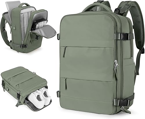 Mochila de viaje para mujer, aprobada por aerolíneas, bolsas de mano para artículos personales, A-Negro, Mochilas de viaje