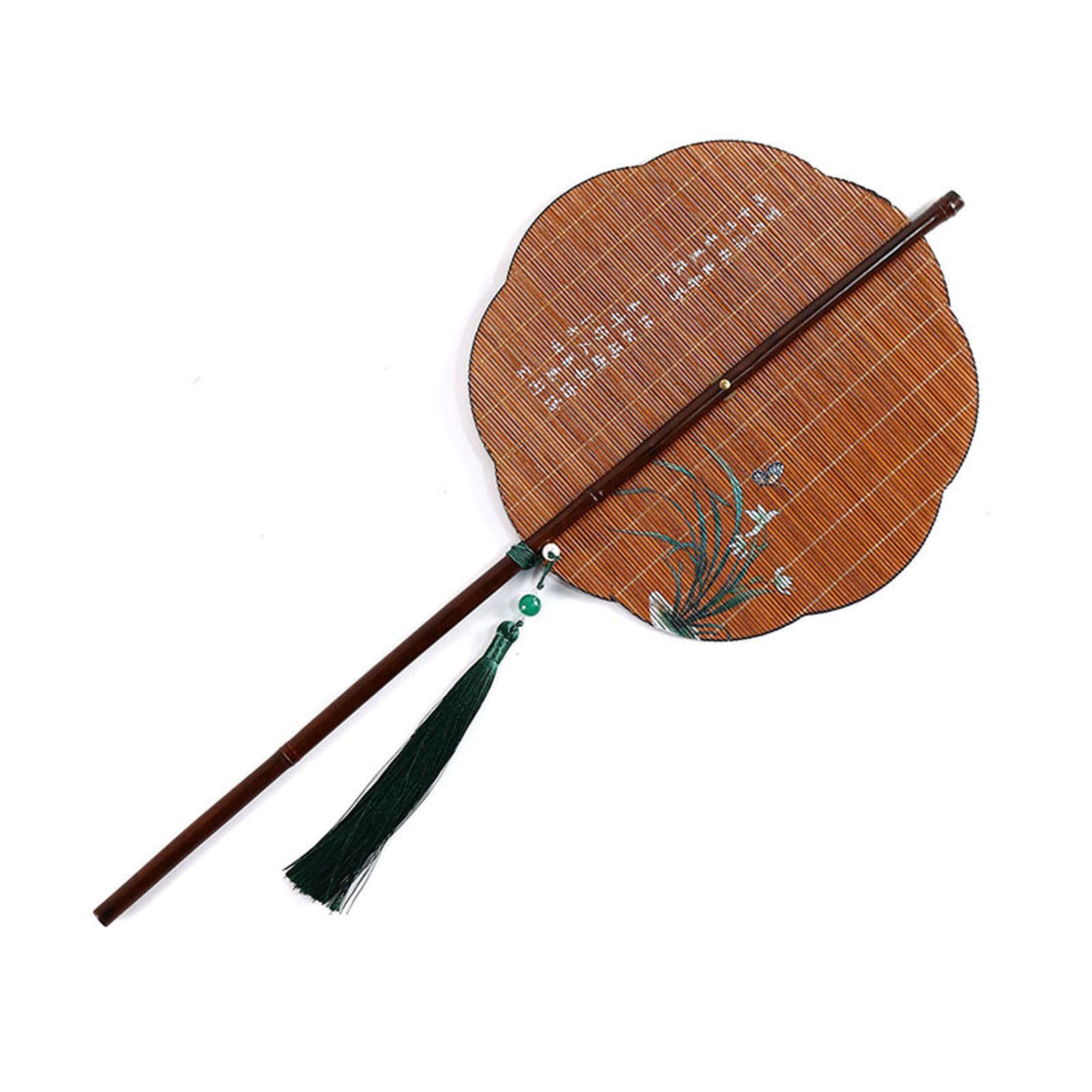 carotoe Fan, Round Folding Fan, Chinese Foldable Hand Handheld for Birthday Party Wedding Home Decorations