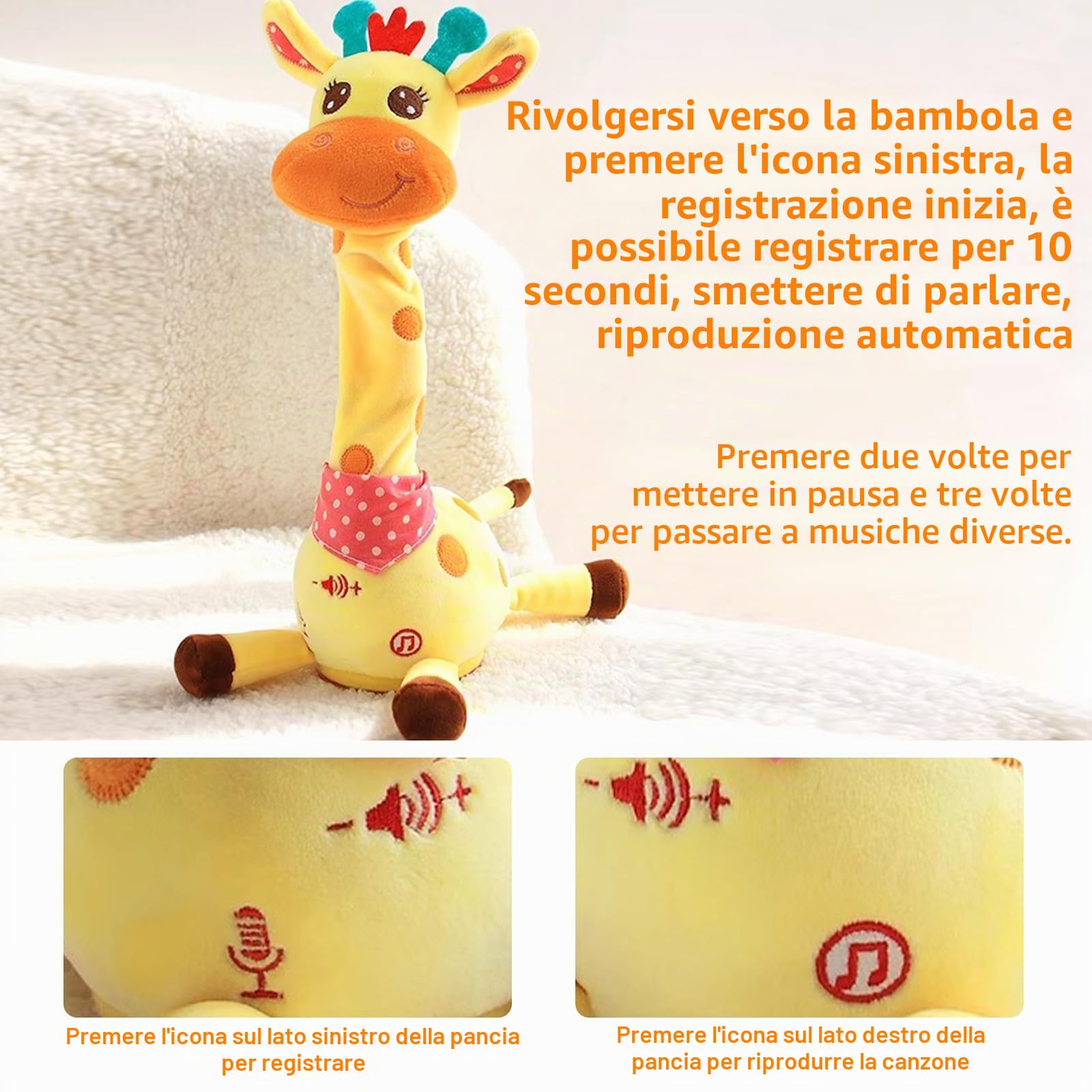 MeHoo Cactus Che Balla e Ripete con Funzione di Controllo Del Volume, Bambola di Peluche Leggera Ripetere ciò Che Si dice Baby Incoraggiare la Parola Giocattoli Regali e Decorazione Della Casa