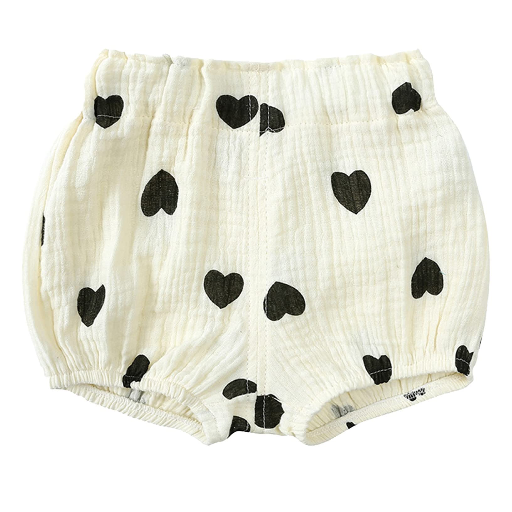 Kaerm Boys Girls Cute Baby Bloomers Toddler Summer Shorts Training Diaper Cover Briefs Underwear Black Heart 2-3 Years