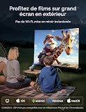Aurzen Zip Tri-Fold Mini vidéoprojecteur avec Batterie 4K Prise en Charge Smart Vidéoprojecteur Petit projecteur Portable Extérieur Home Cinéma Mise au Point Automatique & Correction trapézoïdale - 3