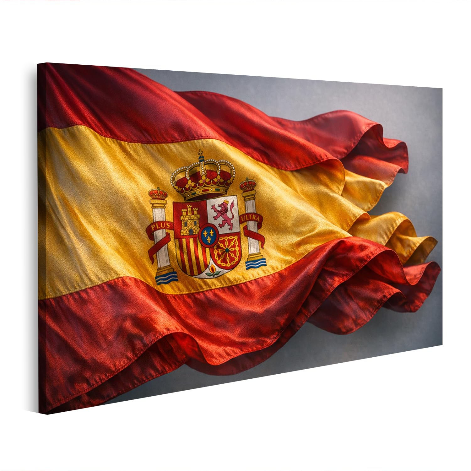 islandburner Image sur toile Motif drapeau espagnol - Aspect soie - Edition M2