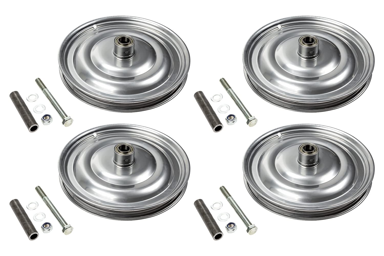4 Stück 16 Zoll Scheibenrad Felgen Set Anhänger Laufrad Schwerlast Seifenkisten Wheels