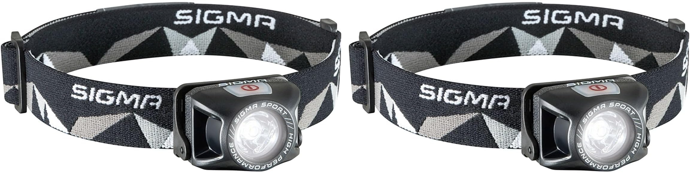 SIGMA Tête II Lampe Frontale Unisexe, Noir, Taille Unique (Lot de 2)