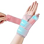 CURECARE New Upgraded Thumb Splint for Right & Left Hand, Reversible Thumb Brace for Arthritis Pain and Support, Thumb Stabilizer for Sprains, Tendonitis Relief, One Size Fits Any Hand (Pink)