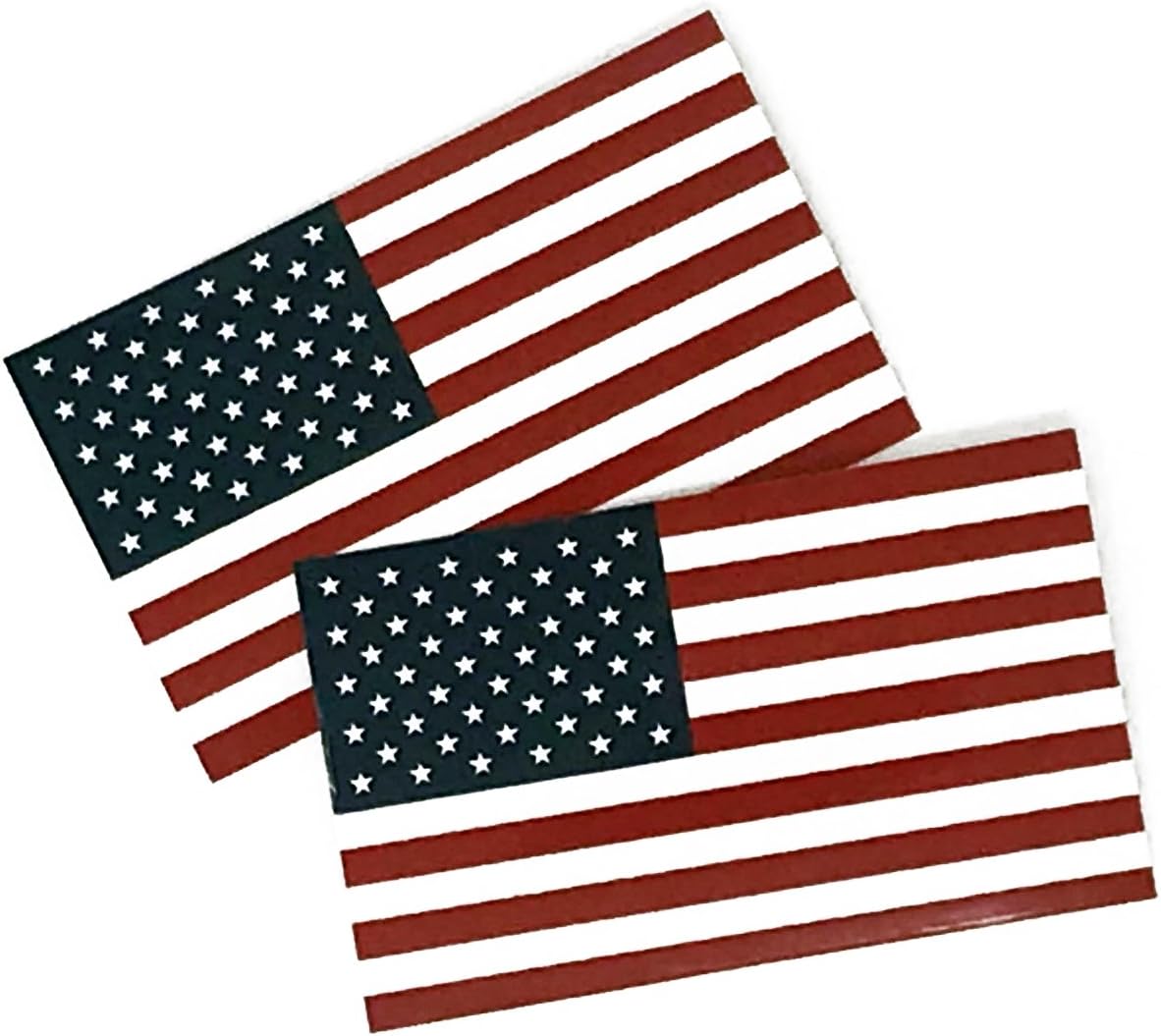 American Flag Hard Hat Stickers - 1.8"x3" American Flag Decals (2-Pack)