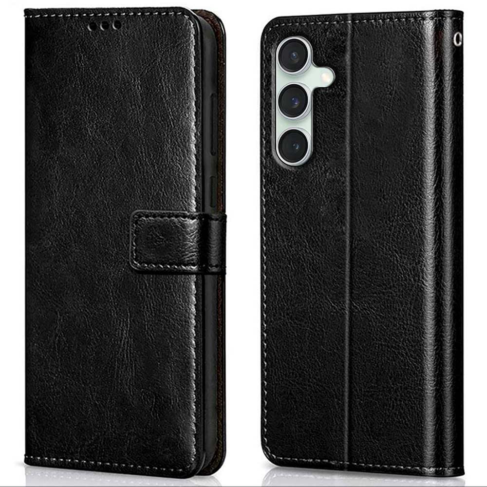 WOW IMAGINE Shock Proof Flip Cover Back Case Cover for Samsung Galaxy S23 FE 5G (Flexible | Leather Finish | Card Pockets Wallet & Stand | Black) (B0CKN9C4TZ) Amazon Price History, Amazon Price Tracker