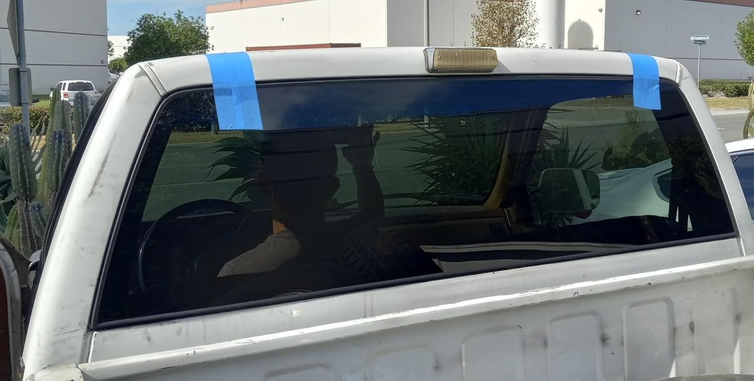 Back Glass Window compatible with 1988 to 1999 Chevy Pickup C&K Models: 1500, 2500, 3500 / Stationary / Factory Dark Tinted / Non-Heat
