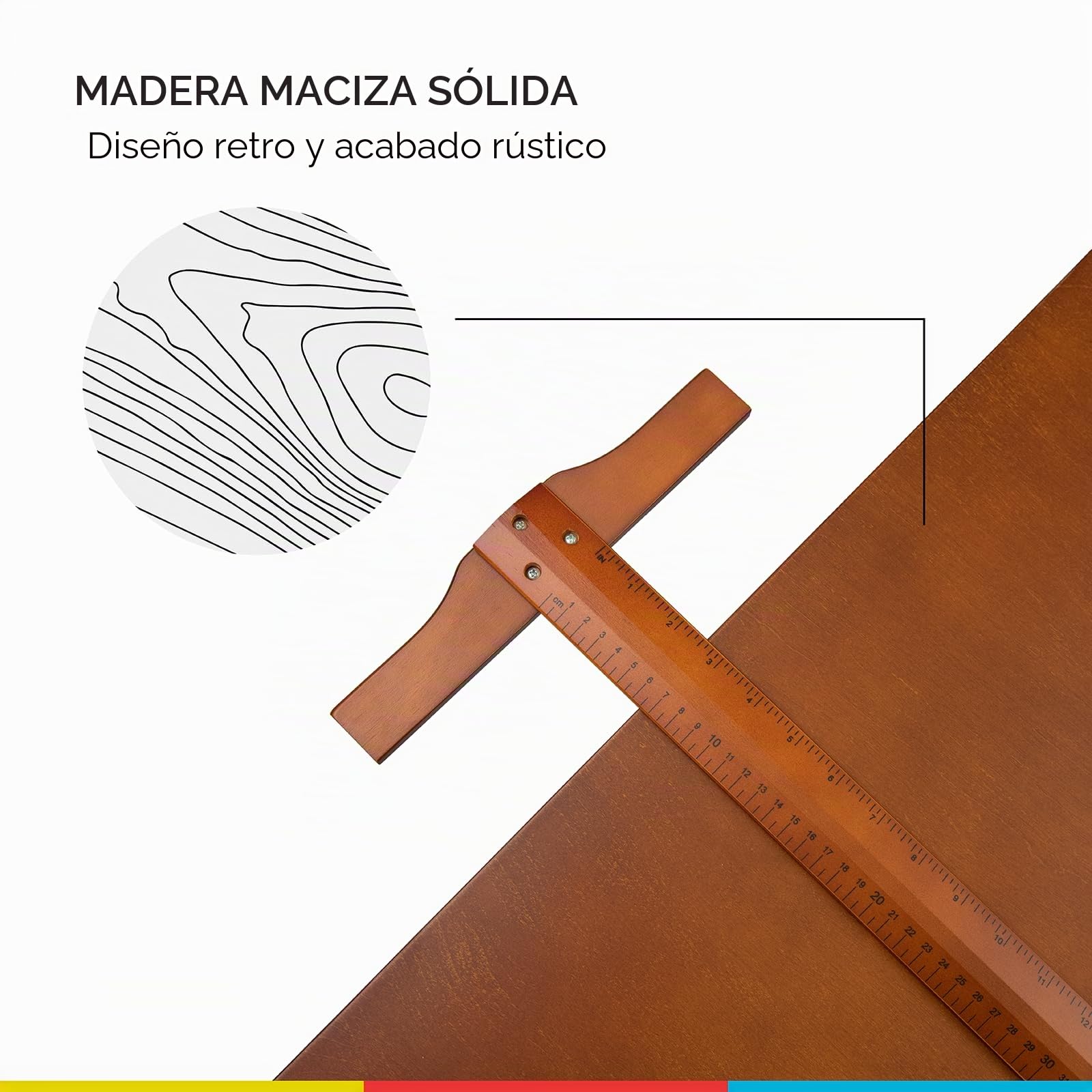 MEEDEN Mesa de Dibujo de Madera Extra Grande: Mesa de Pintura Ajustable en Altura de 106 cm x 76 cm - Escritorio de Dibujo para Artistas - Mesa Inclinable para Arte, Manualidades, Lectura y Escritura