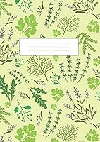 Vista 1 de A4 Lined Exercise Book with Margin 120 Pages Ruled Notebook Journal Pattern Herb Garden Design